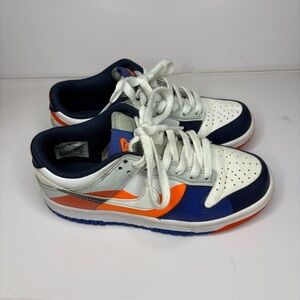 Nike Kids Sneakers - White, Orange, and Blue